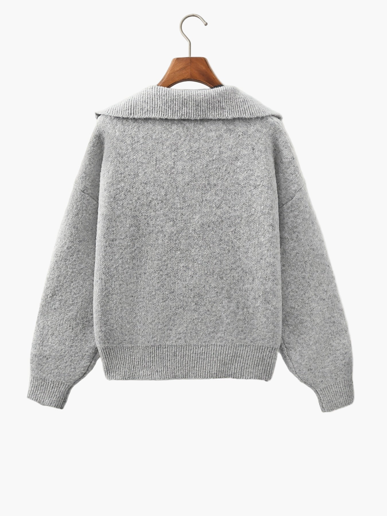 Damen Vintage Strickpullover mit V-Ausschnitt – Bequemer Herbst/Winter Freizeitpullover