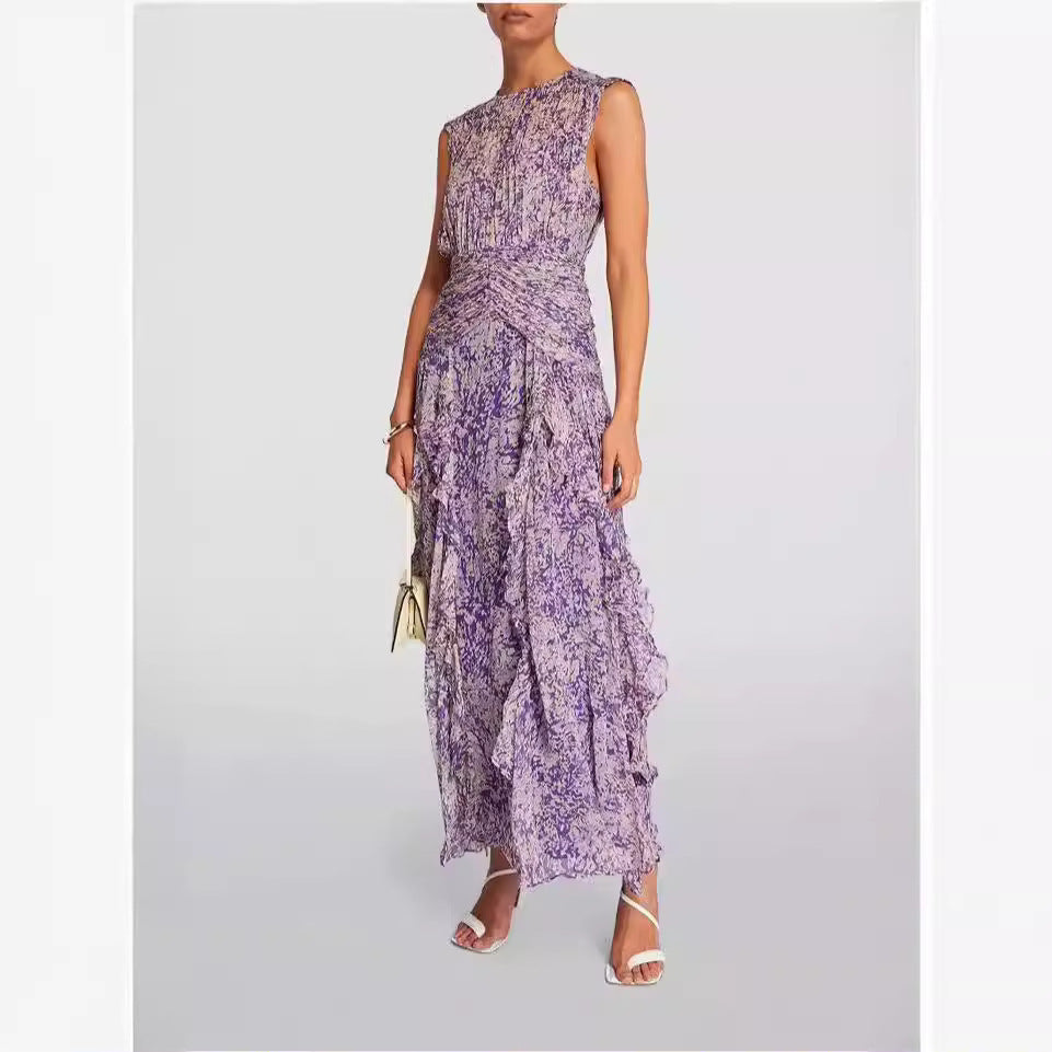 Zoe – V-Ausschnitt Chiffonkleid mit schulterfreiem Design