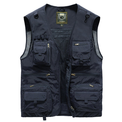 Herren Outdoor Multifunktions-Weste – Angeln, Camping & Abenteuer, atmungsaktiv, leicht, mit vielen Taschen