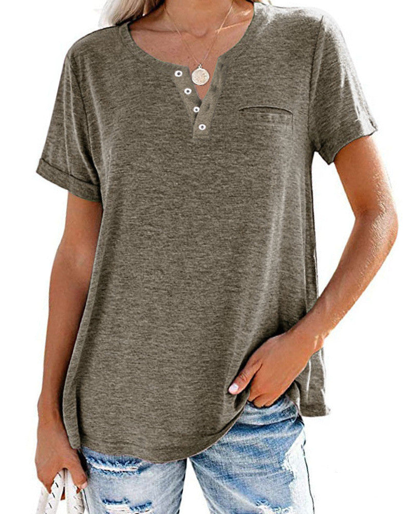 Dawn – Lockeres Damen T-Shirt mit V-Ausschnitt