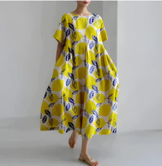 Tamara – 3D Gedrucktes Baumwollähnliches Freizeitkleid