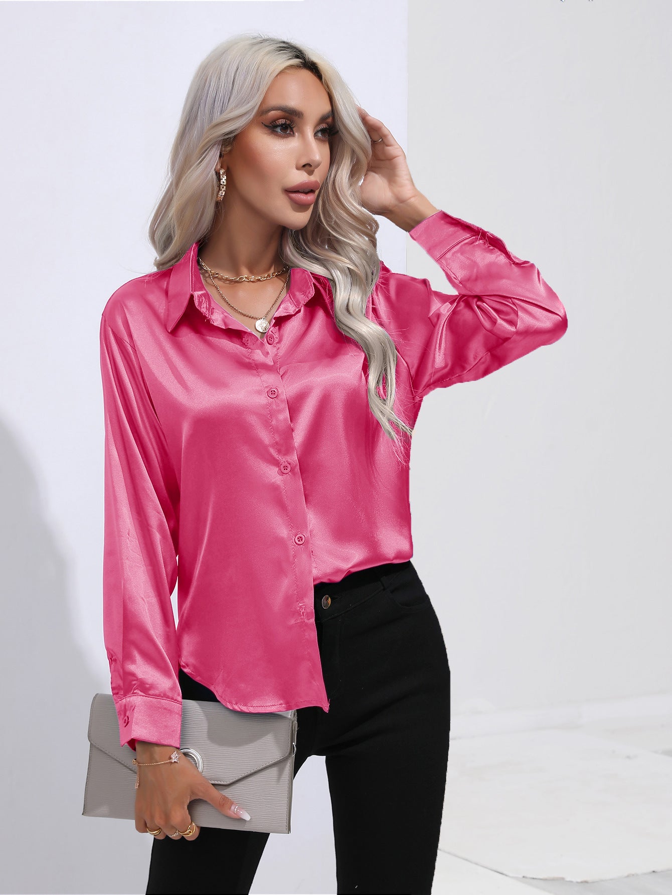 Pamela – Satin Hemd für Damen