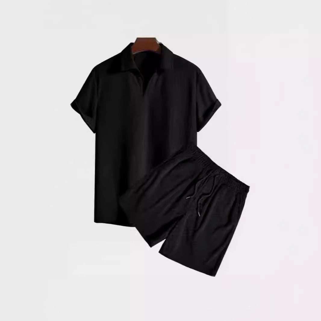 Joanne – Freizeitset aus Cord mit Kurzarmhemd und Shorts