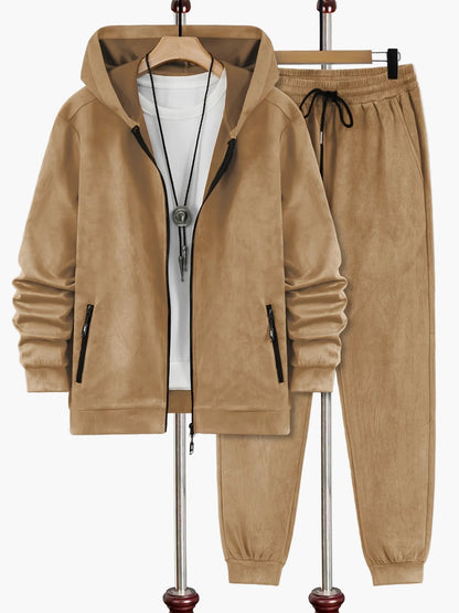 Herren Freizeit Trainingsanzug mit Kapuze – Sportlicher Zweiteiler für Alltag und Fitness