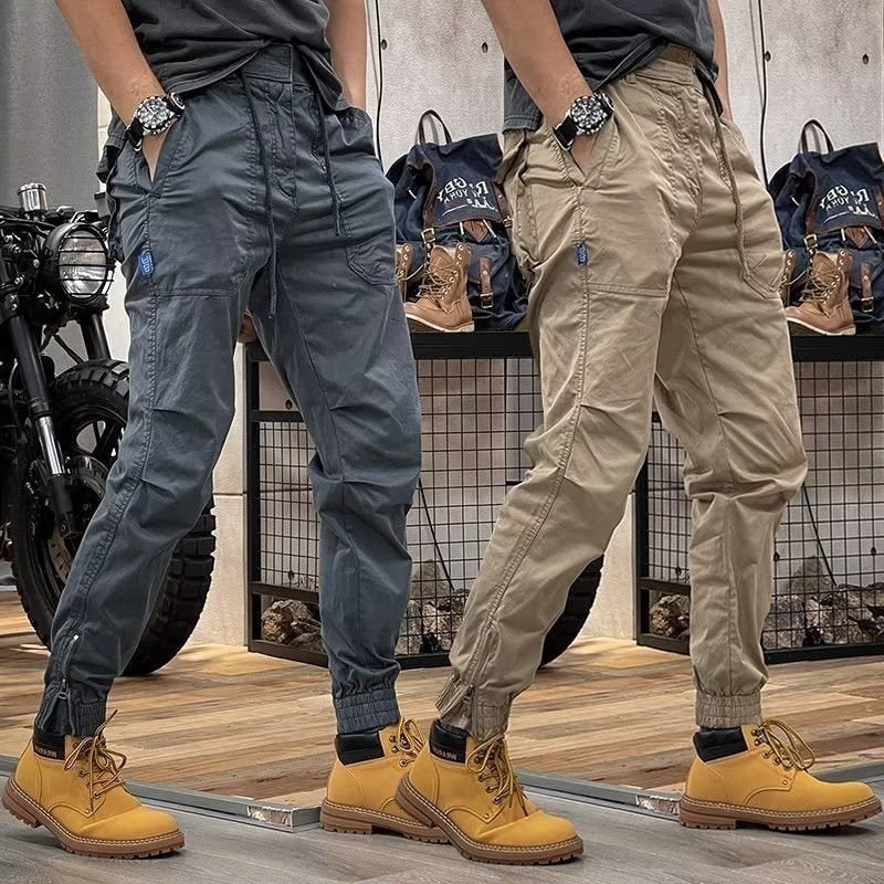 Andrew – Retro Herren-Latzhose mit mehreren Taschen und elastischer Taille