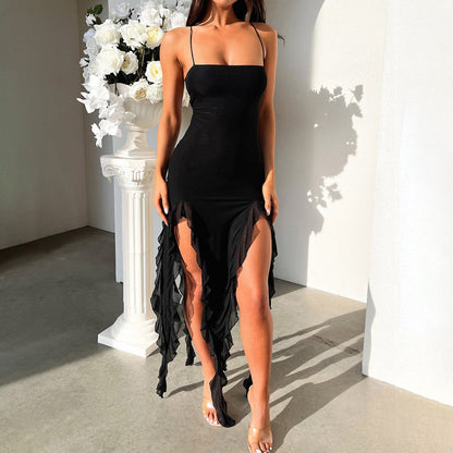 Chelsea – Sexy Träger Kleid mit schlankem Rock und modischem Rüschendesign für den Sommer