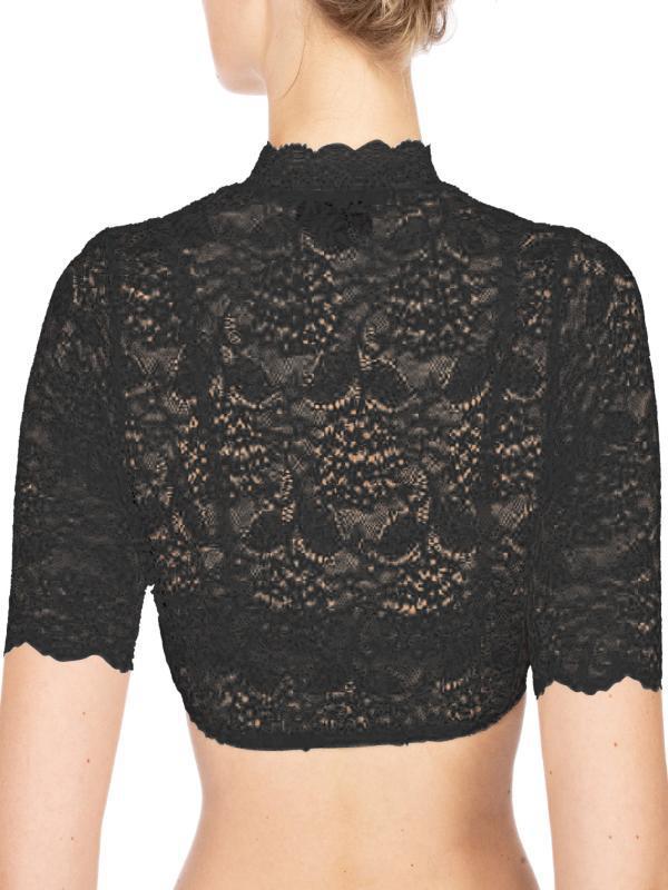 Wendy – Klassisches Damen-T-Shirt mit Spitzenbesatz