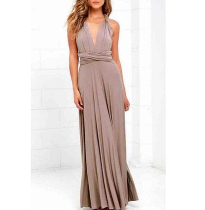 Damen Maxikleid mit Rückenfreiem Design – Elegantes Abendkleid, vielseitig tragbar, Partykleid