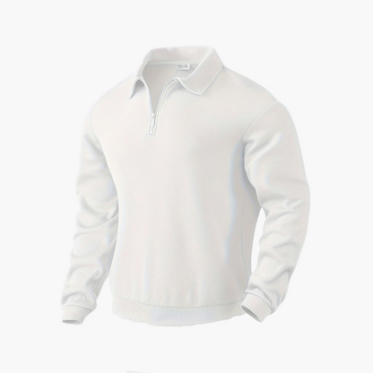 Herren Pullover Vintage Style mit geometrischem Muster und Reißverschluss – Ideal für Freizeit und Alltag