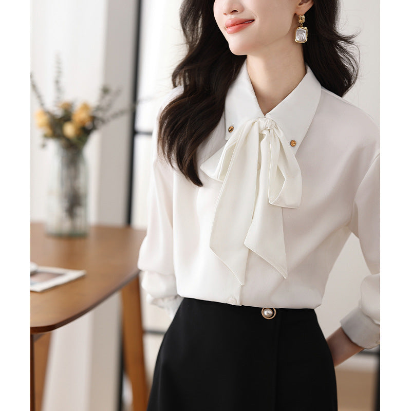 Emily – Chiffon Bluse mit langen Ärmeln