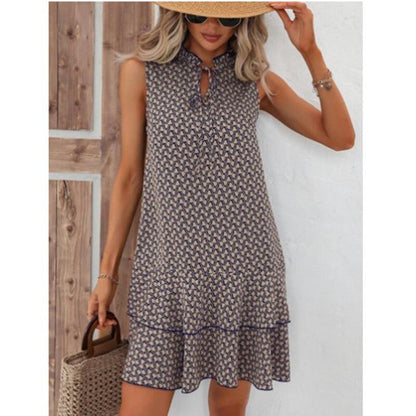 Natalie – Bohemian Ärmelloses Sommerkleid mit Blumenmuster