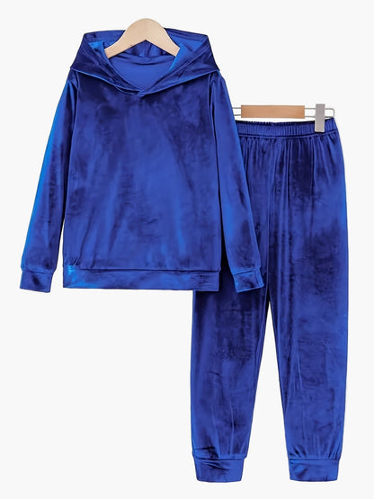 Damen Freizeit Hausanzug Set mit Kapuzenpullover und Jogginghose – Bequemer Lounge- und Trainingsanzug
