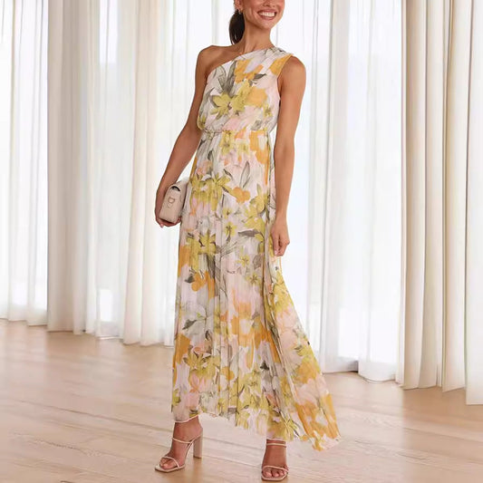 Amelia – Sommerliches Kleid mit schrägen Schultern