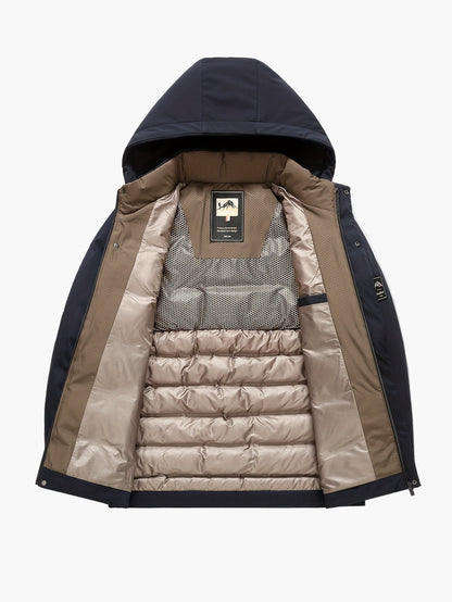 Herren Winter Steppjacke mit Kapuze – Wärmende Outdoorjacke für Alltag & Freizeit