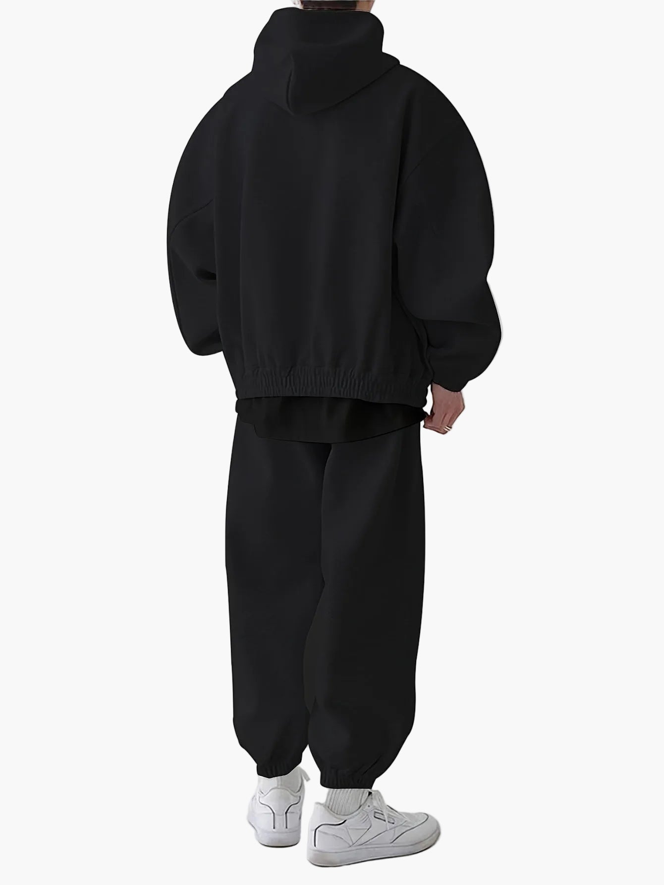 Herren Oversize Trainingsanzug mit Kapuze – Sportlicher Freizeit Zweiteiler