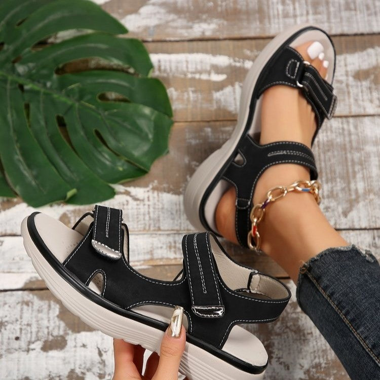 Mary – Bequeme Sandalen mit Klettverschluss für Damen im Sommer