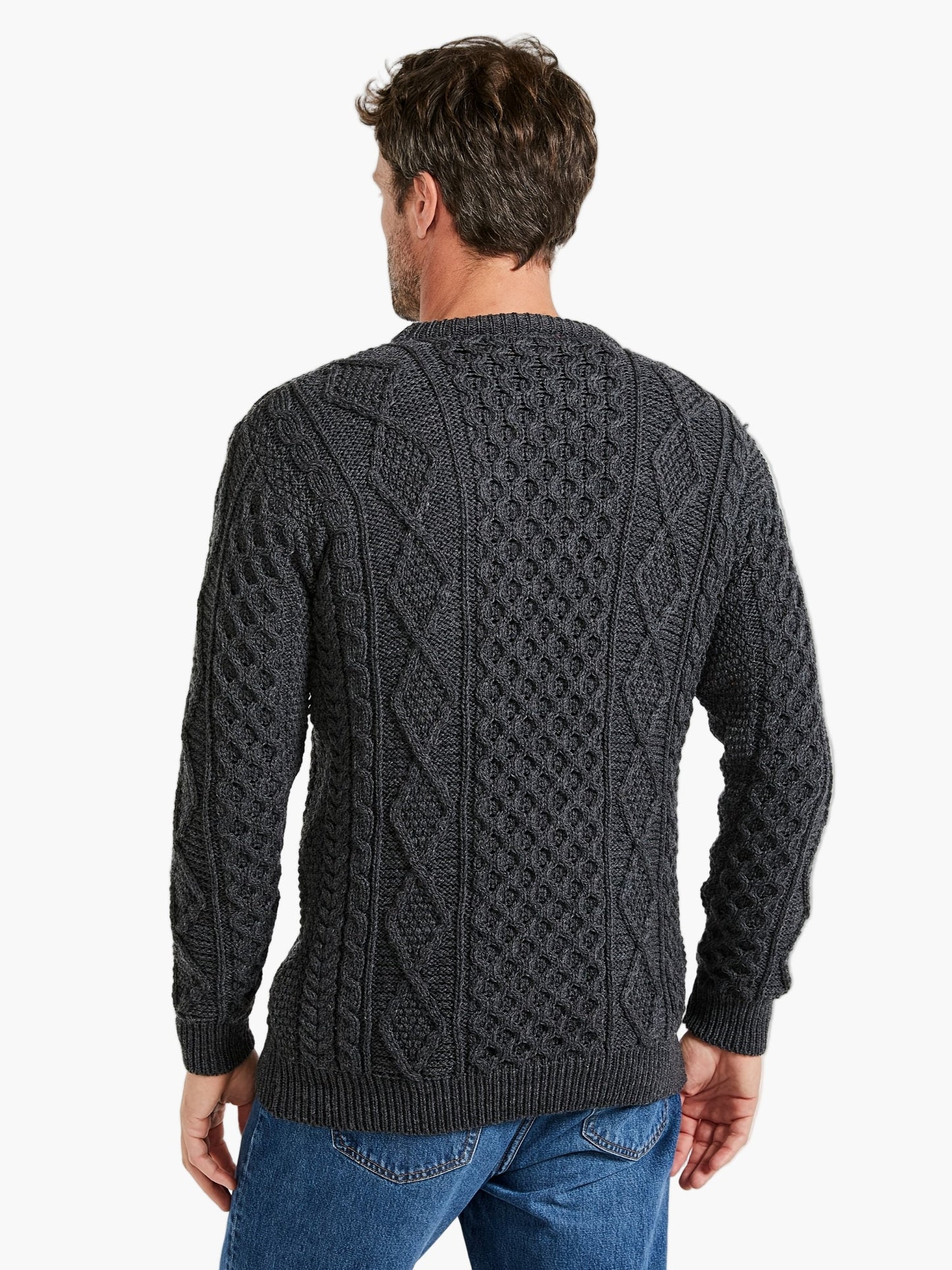 Herren Strickpullover mit Zopfmuster – Stilvoller Freizeitpullover für Alltag und Büro