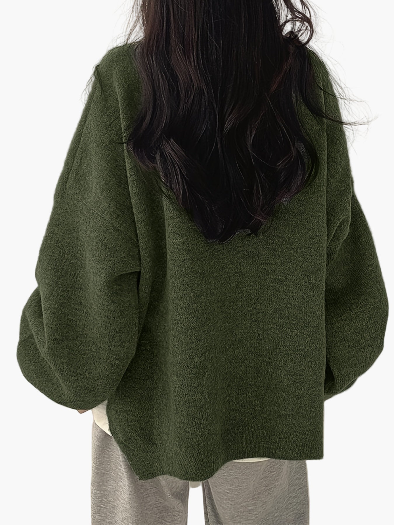 Damen Oversize Pullover Lockerer Casual Style für Herbst und Winter