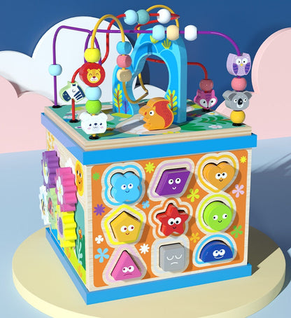 Kinder Multifunktions Motorikwürfel Lernspielzeug – Alphabet, Zahlen & Formen – Lernspiel für Jungen & Mädchen