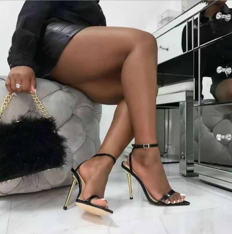 Mandy – Spitz zulaufende Stiletto High Heel Sandalen für Damen im Sommer