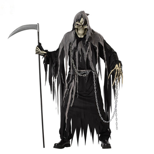 Halloween Herren Sensenmann Kostüm für Erwachsene – Gruseliges Outfit für Halloween-Partys & Deko