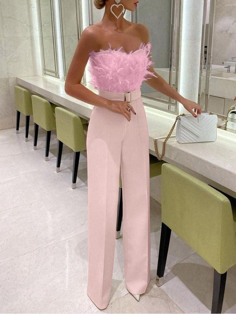 Julie – Federleichtes Damen-Jumpsuit mit Röhrenoberteil für Partys