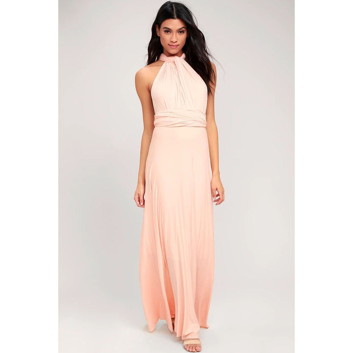 Damen Maxikleid mit Rückenfreiem Design – Elegantes Abendkleid, vielseitig tragbar, Partykleid