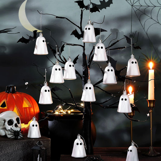 Halloween Deko Set – Geister Anhänger im amerikanischen Stil für gruselige Party-Dekoration