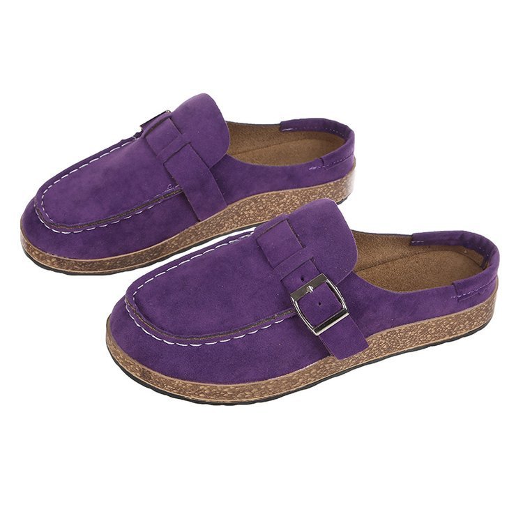Kathryn – Runde Damenslipper mit Gürtel und Schaumsohle