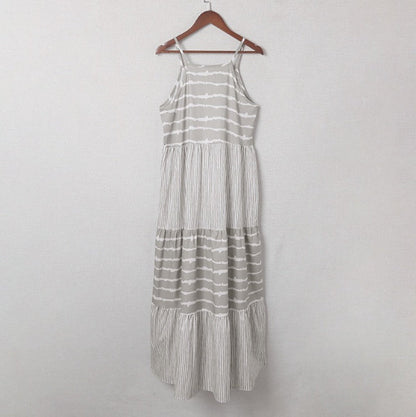 Anne – Gestreiftes Kleid mit hängendem Hals für Frühling und Sommer