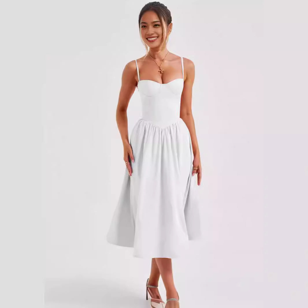 Vanessa – Französisches Retro-Langes Kleid im Hofstil
