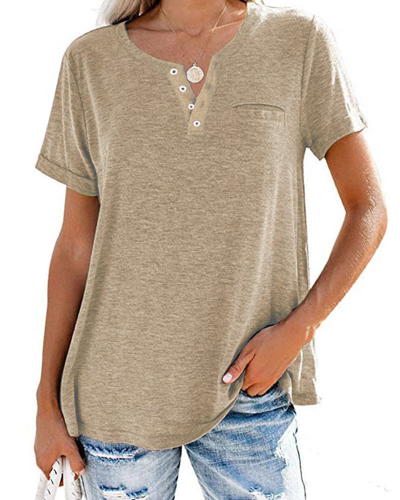 Dawn – Lockeres Damen T-Shirt mit V-Ausschnitt