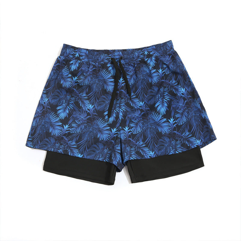 Damien – Locker sitzende Schwimmshorts mit sommerlichem Druck und doppelter Schicht