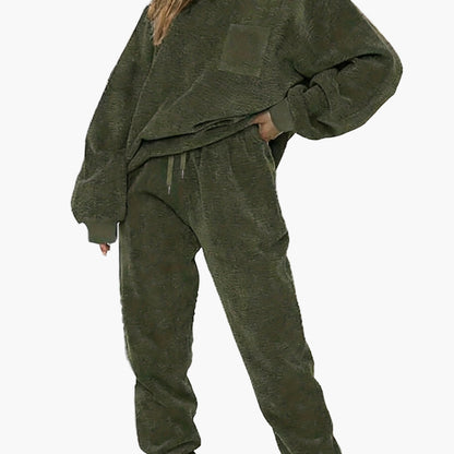 Damen Freizeit Trainingsanzug Set – Lockerer Style für Herbst und Winter