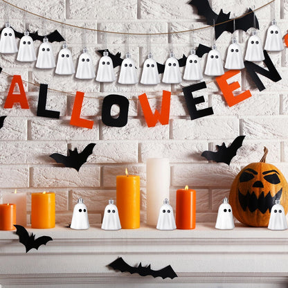 Halloween Deko Set – Geister Anhänger im amerikanischen Stil für gruselige Party-Dekoration