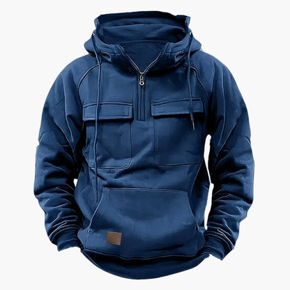 Herren Winter Hoodie mit Zipper – Taktischer Freizeit-Hoodie für Outdoor & Alltag
