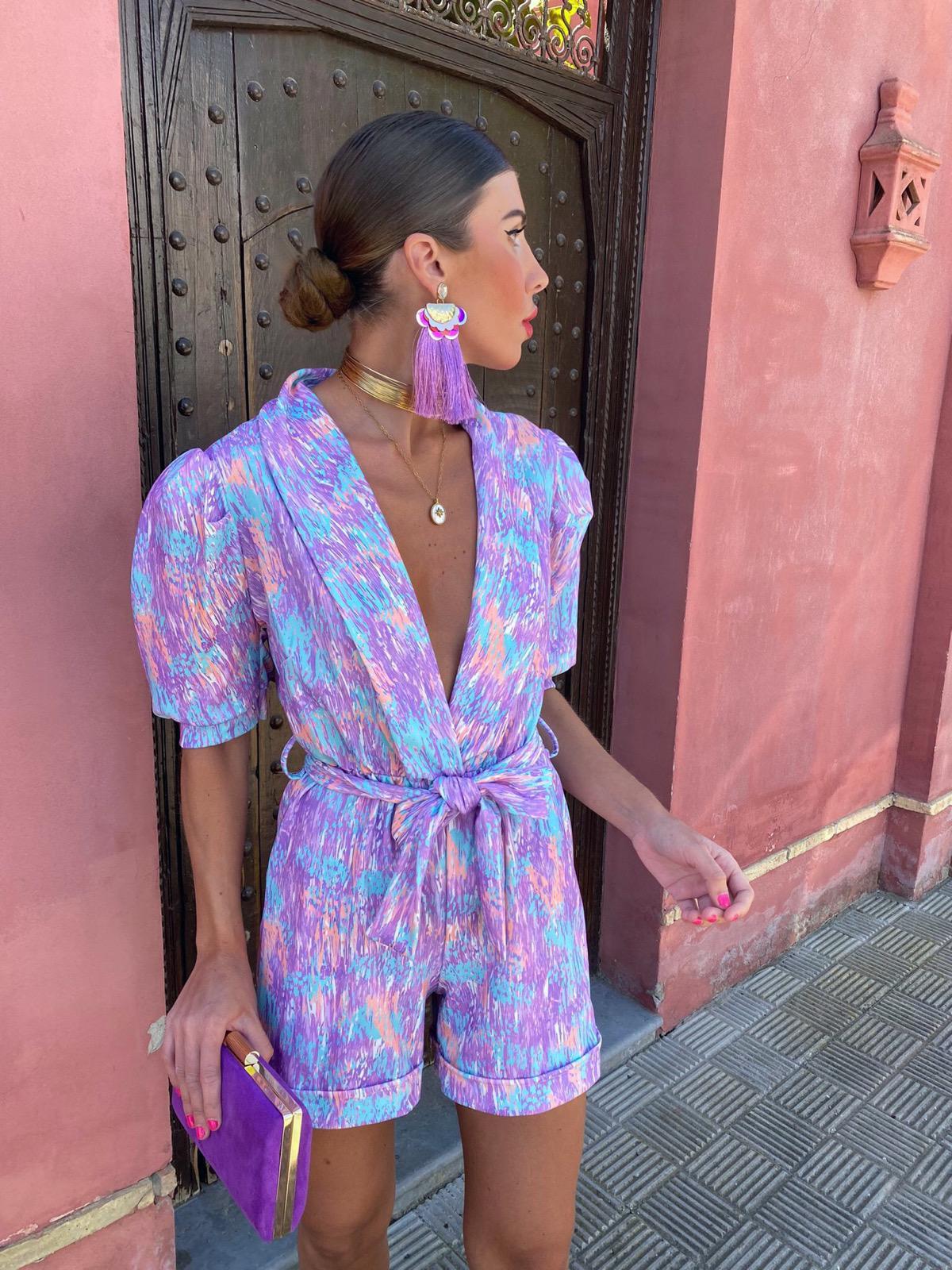 Samantha – Jumpsuit mit Puffärmeln und elastischem Bund