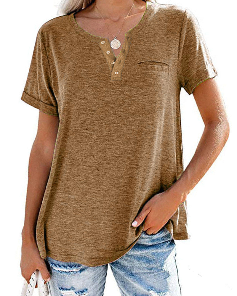 Dawn – Lockeres Damen T-Shirt mit V-Ausschnitt