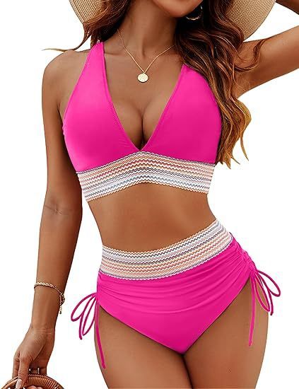 Catherine – Hoch geschnittener Damen-Bikini mit Spalt-Design