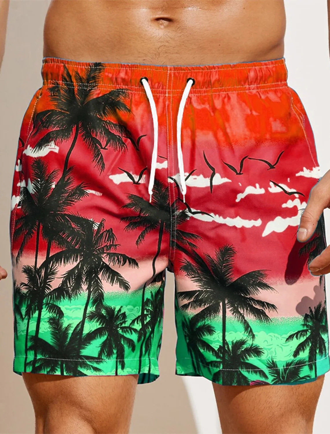 Howard – Lockere Herren Strandhose mit 3D-Print-Muster