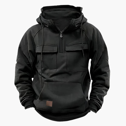 Herren Winter Hoodie mit Zipper – Taktischer Freizeit-Hoodie für Outdoor & Alltag