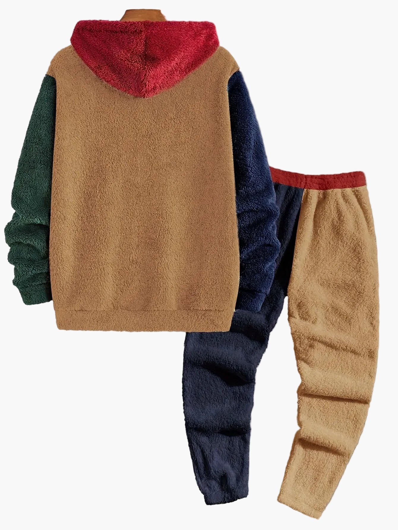 Herren Fleece Freizeit Jogginganzug mit Kapuze – Bequemer Zweiteiler für Herbst und Winter