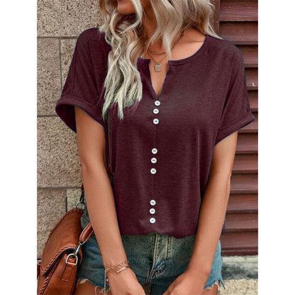 Donna – Sommerbluse mit Knopfdesign