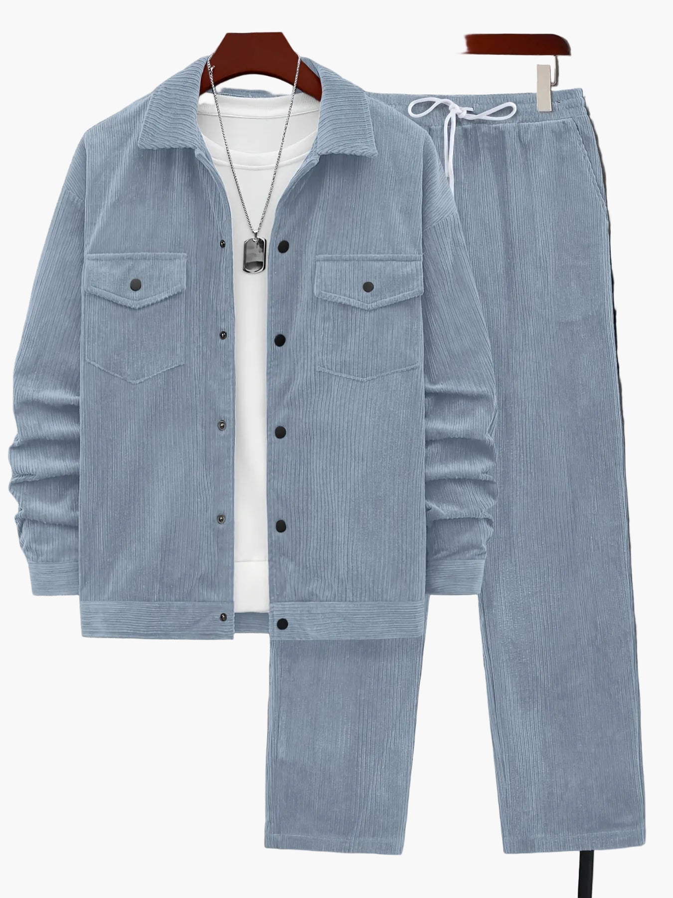 Herren Freizeit Zweiteiler Set – Modernes Outfit für Herbst und Winter, Jacke & Hose, Lässiger Stil