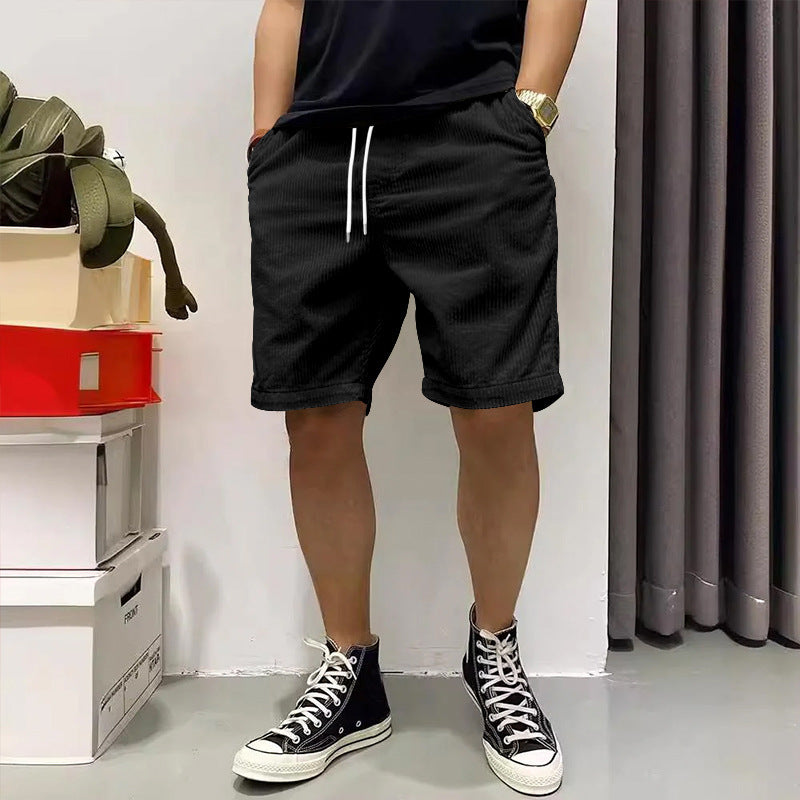Ricky – Vintage Cargo-Shorts aus Premium-Vegan-Wildleder mit Taschen
