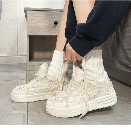 Margaret – Atmungsaktive Weiße Schuhe im Koreanischen Stil