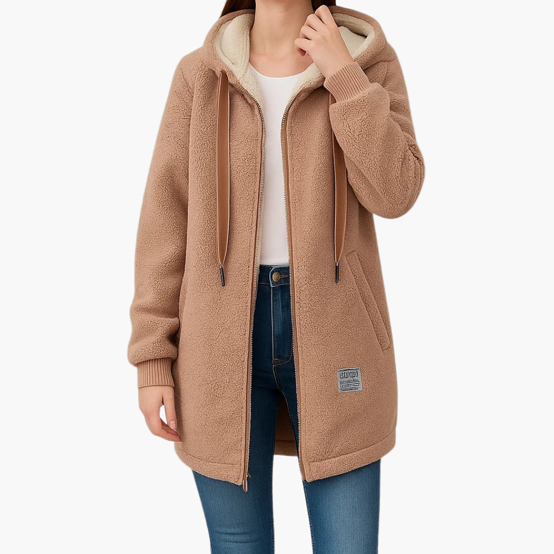 Damen Fleecejacke mit Kapuze – Lässiger Komfort und moderner Stil für Alltag und Freizeit