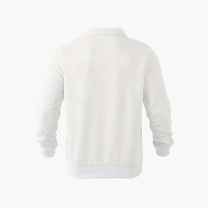 Herren Pullover Vintage Style mit geometrischem Muster und Reißverschluss – Ideal für Freizeit und Alltag