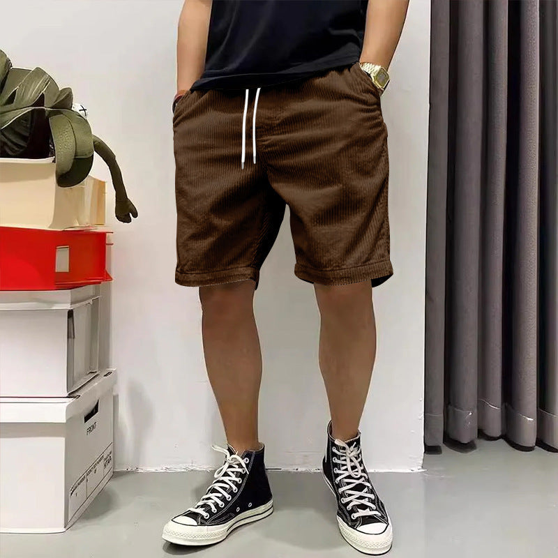 Ricky – Vintage Cargo-Shorts aus Premium-Vegan-Wildleder mit Taschen