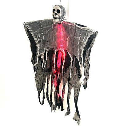 Halloween Hängender Geist mit LED-Lichtern – Gruselige Dekoration für Halloween-Partys & Außenbereich